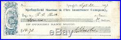 1857 Rare ABRAHAM LINCOLN Signed Personal Check Payable In Current Bank Notes