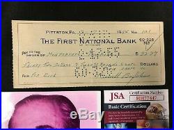 1955 Russell Bufalino Hand Signed Personal Check Jsa/coa Irishman Joe Peschi