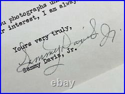1958 Personal Letter Signed Sammy Davis Jr Letterhead AUTHENTIC autograph