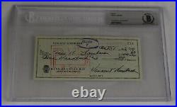 1963 Vince Lombardi Signed Personal Check, Encapsulated & Authenticated, Beckett
