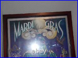 1997 Personalized AUTOGRAPHED Michael Hunt MARDI GRAS Framed Poster 39H X 26W