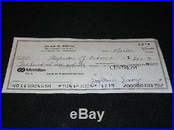 76ers Nets HOF Dr J Julius Erving Auto Signed Hand Written Personal Check DB