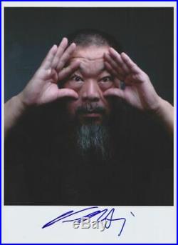 AI WEIWEI in person signed glossy PHOTO 20 x 27 cm AUTOGRAPH