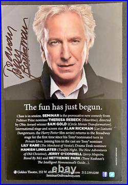 ALAN RICKMAN Signed Autograph IN PERSON Harry Potter STUNNING Broadway Flyer