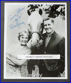 ALAN YOUNG & CONNIE HINES signed autograph IN PERSON 8x10 B&W MR. ED