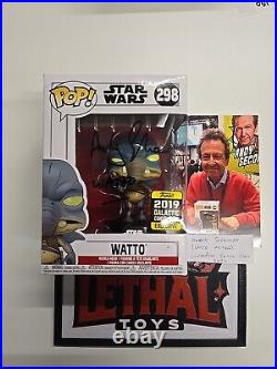 ANDY SECOMBE Signed Autograph Funko Pop Watto 298 Star Wars in Person Autograph