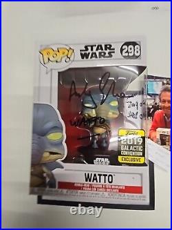 ANDY SECOMBE Signed Autograph Funko Pop Watto 298 Star Wars in Person Autograph