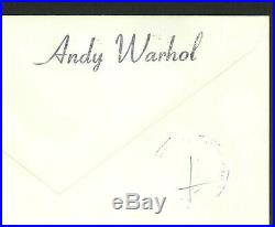 ANDY WARHOL autograph on STUDIO54 letter envelope Unique! RARE! Doble frame
