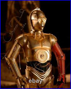 ANTHONY DANIELS signed Autogramm 20x25cm STAR WARS In Person autograph COA C-3PO