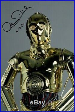 ANTHONY DANIELS signed Autogramm 20x30cm STAR WARS In Person autograph COA C-3PO