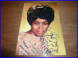 ARETHA FRANKLIN signed 12X8 photo QUEEN OF SOUL + COA