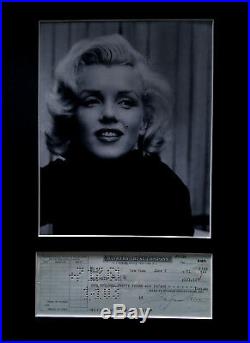AUTHENTIC MARILYN MONROE signed AUTOGRAPH personal cheque document check