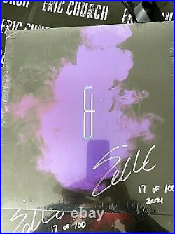 AUTOGRAPHED ERIC CHURCH Heart & Soul 3 SIGNED LP WHITE VINYL ALBUM SET S/N #/100