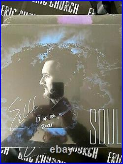AUTOGRAPHED ERIC CHURCH Heart & Soul 3 SIGNED LP WHITE VINYL ALBUM SET S/N #/100