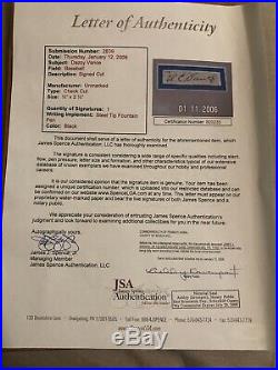 A. C. DAZZY VANCE Signed Autographed Personal Check Cut Framed, JSA Letter HOF