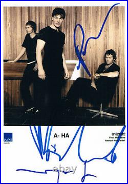 A-Ha genuine autograph 5x7 photo signed In Person Norwegian pop band