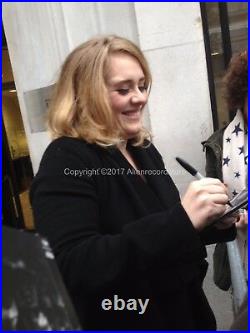 Adele (British Female Singer) Signed 8 x 10 Photo Genuine In Person + COA