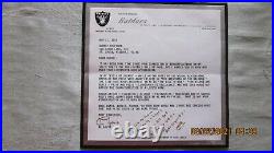 Al Davis Oakland Raiders Typed Letter Signed Twice With A Personal Note PSA COA