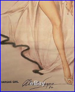 Alberto Vargas Rare In-Person Signed Playboy Vargas Girl Pin Up Art Autographed