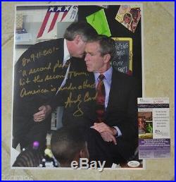 Andrew Card In-Person Signed 9/11 11x14 with JSA COA #K13449 Andy George W. Bush