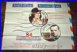 Anthony Hopkins Hand Signed 84 Charing Cross Road Poster In Person Uacc Dealer