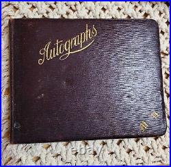 Antique autograph Album of drawing and Quotes extremely rare stamp, dated 1919