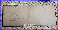 Antique autograph Album of drawing and Quotes extremely rare stamp, dated 1919