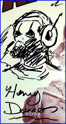 Antman Artist Henry Davies Signed 10 By 8 Inc Doodle. In Person