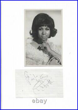 Aretha Franklin Mowtown Soul Legend Hand Signed 12 X 8 Inch Signature Piece