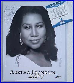 Aretha Franklin Signed Beckett Bas 8x10 Photo Coa Soul Music Singer Autographed