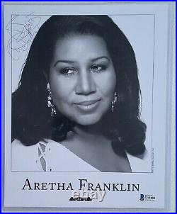 Aretha Franklin Signed Beckett Bas 8x10 Photo Coa Soul Music Singer Autographed