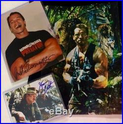 Arnold Schwarzenegger, Jesse Ventura 2X In-person Signed Photo, PREDATOR With COA