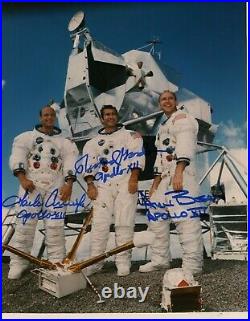 Astronaut Archives Apollo 12 complete crew signed NASA glossy NOT PERSONALIZED