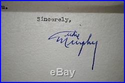 Audie Murphy Signed Letter, Personalized Stationary with Env. 1957, WWII HERO COA