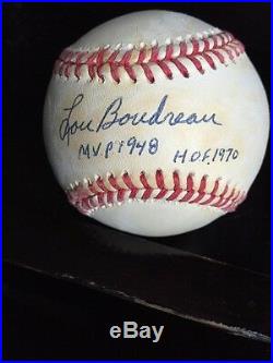 Autographed Baseball Signed In Person By Lou Boudreau