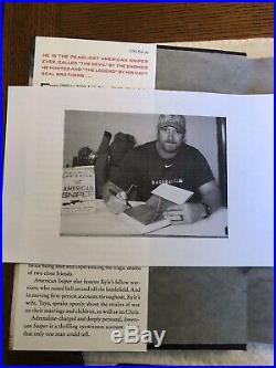 Autographed Chris Kyle American Sniper Signed In Person Memoir + His Mothers Sig