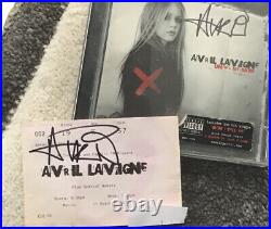 Avril lavigne signed Cd + Ticket under my skin signed in person case shows wear