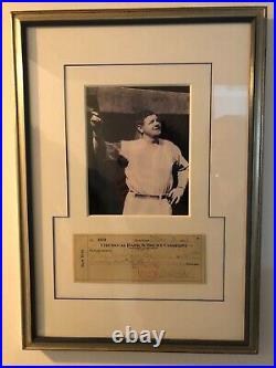 BABE RUTH Signed Personal Bank Check Autograph Baseball New York Yankees! 1936