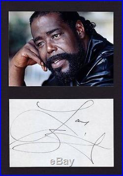 BARRY WHITE Music legend VERY RARE AMAZING IN PERSON SIGNED WithPROOF COA