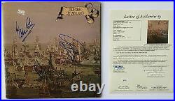 BEE GEES Autograph IN-PERSON GROUP Signed Trafalgar Record X3 LP JSA Authentic
