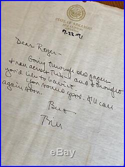 BILL CLINTON JSA AUTOGRAPH Letter SIGNED to Bro ROGER + rare PERSONAL photo
