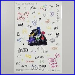 BTS Map Of The Soul 7 Version4 Autographed Signed Promo Album Group Photocard
