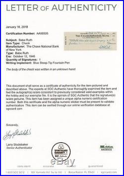 Babe Ruth Psa/dna Certified Authentic Signed Personal Check Autographed Rare