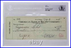 Babe Ruth Signed Slabbed Personal Bank Check Autograph Graded 9 BAS