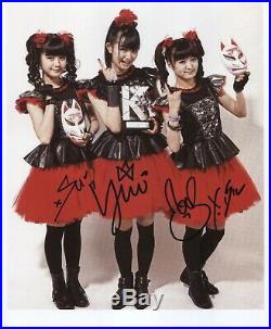 Babymetal (Band) Fully Signed 8 x 10 Photo Genuine In Person + Hologram COA