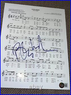 Barry Manilow signed autograph Sheet Music COPACABANA In Person Beckett BAS COA