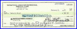 Bart Giamatti Signed Authentic Autographed Personal Check (PSA/DNA) #M85039