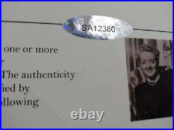 Bette Davis Signed in Person Photo B/W SASIGNED COA