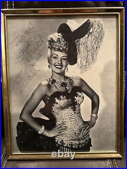 Betty Grable Signed Inscribed Personalized Photo- Framed Sweet Rosie O'Grady