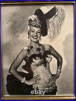 Betty Grable Signed Inscribed Personalized Photo- Framed Sweet Rosie O'Grady